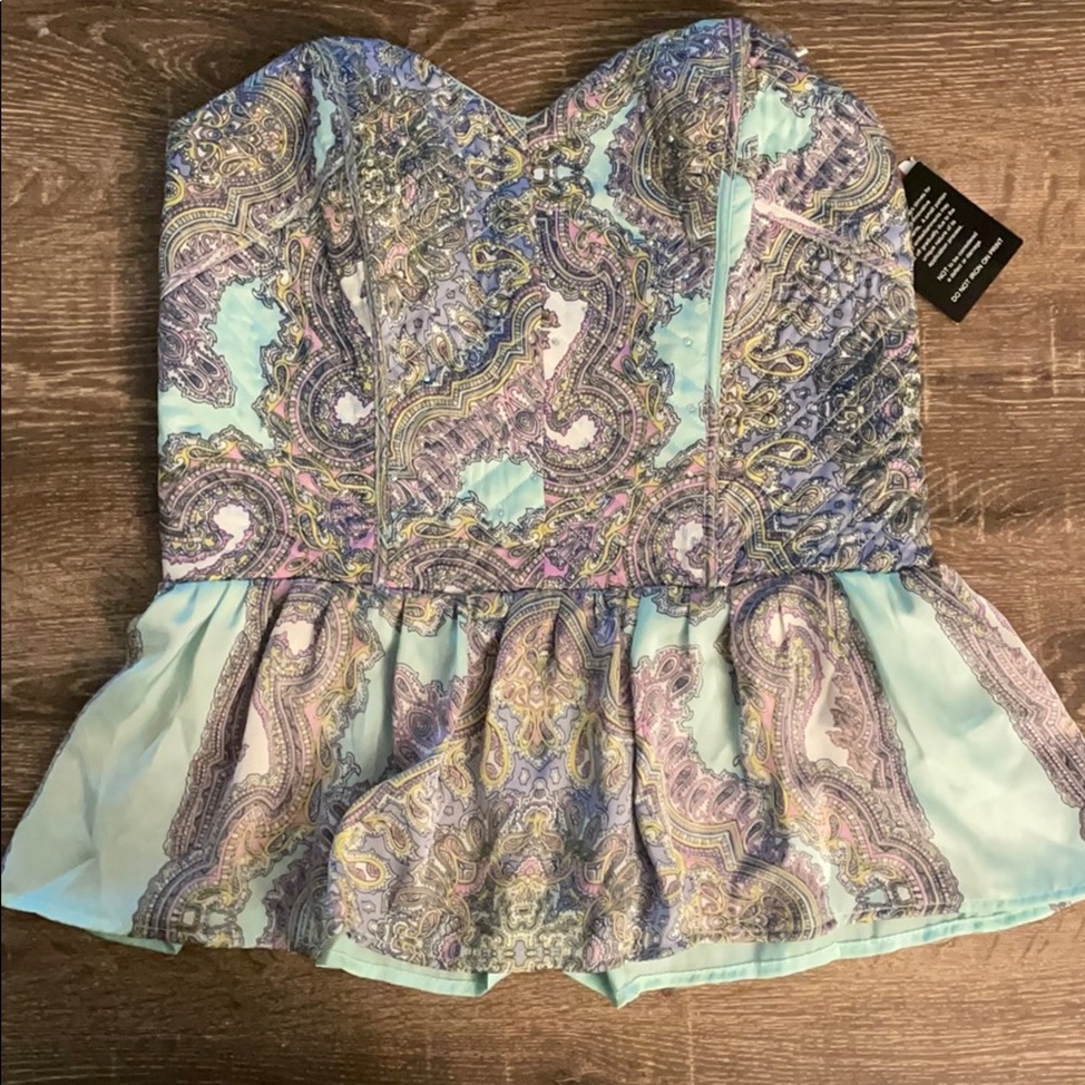 Baby Phat sweetheart neck line top